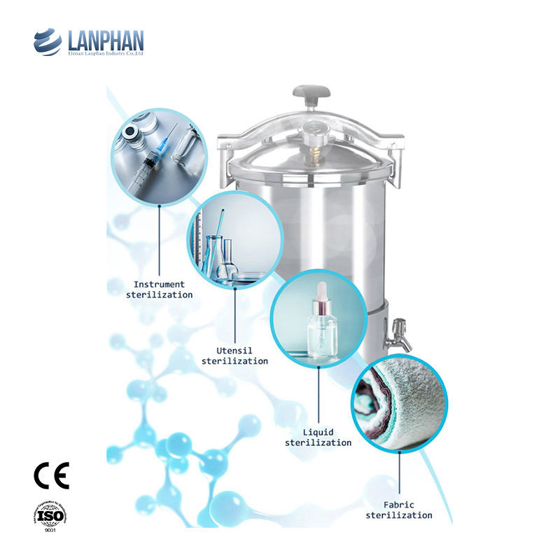 เครื่องนึ่งฆ่าเชื้อด้วยความร้อนไฟฟ้า 0.16 Mpa Portable Steam Autoclave