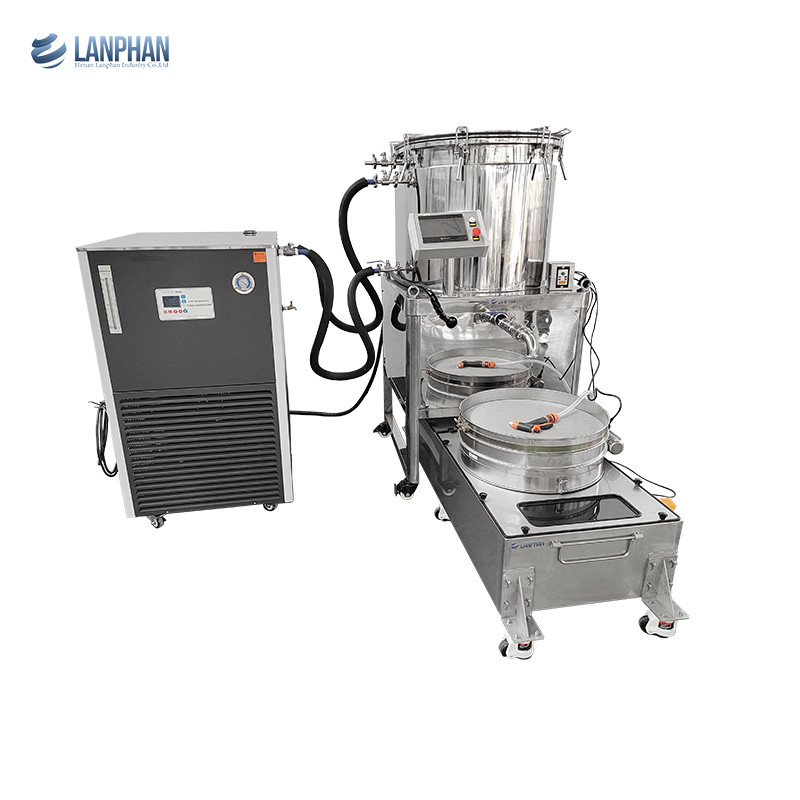 เครื่องสกัดน้ําแข็งแบบพาณิชย์ เครื่องสกัดน้ําที่ไม่มีสารละลาย Bubble Hash Vortex Trichome Separator การสกัด