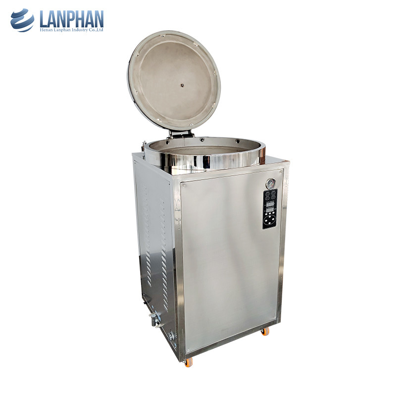 เครื่องฆ่าเชื้อเชื้อตั้ง 230L อัตโนมัติตั้งด้วยควาย 8KW พร้อมล้อมือสําหรับพื้นผังเห็ด