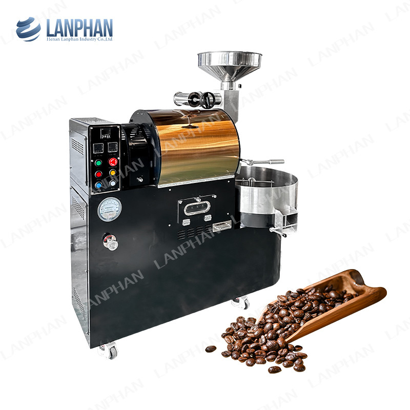 เครื่องต้มกาแฟพาณิชย์ 3 กิโลกรัม เครื่องต้มกาแฟถั่วอัตโนมัติสําหรับร้านกาแฟ