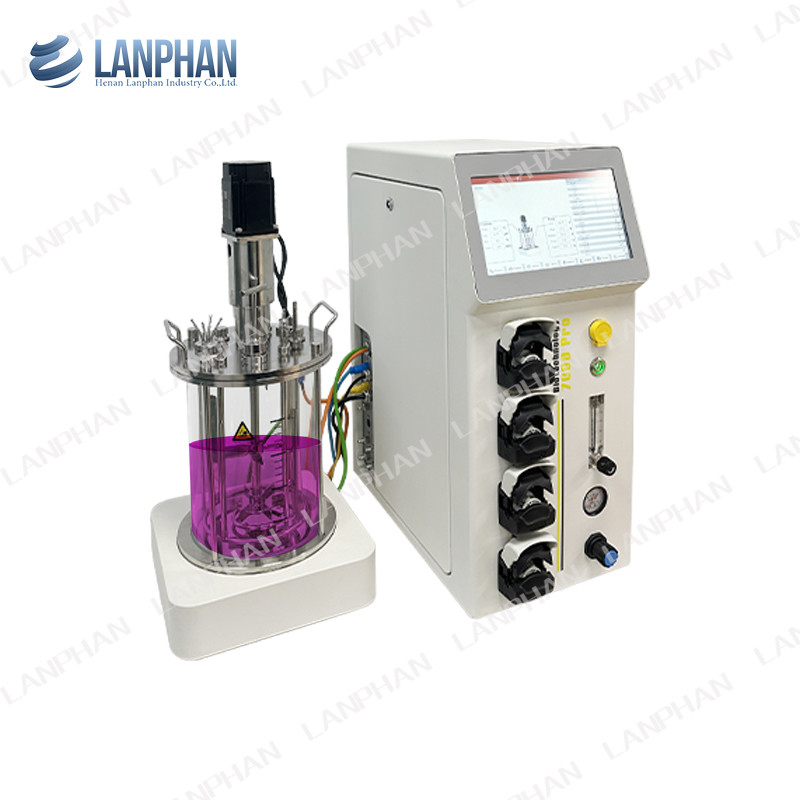 0.25L-15L โรงงาน Bioreactor กระจก Bioreactor ห้องปฏิบัติการ Bioreactor อุปกรณ์สําหรับการเพาะเลี้ยงเซลล์