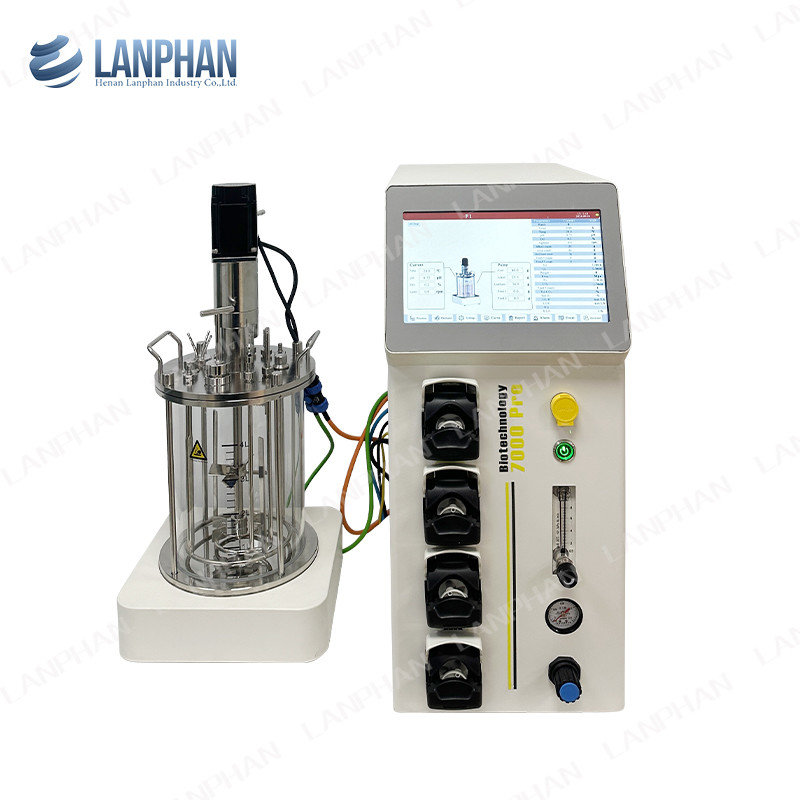 0.25L-15L โรงงาน Bioreactor กระจก Bioreactor ห้องปฏิบัติการ Bioreactor อุปกรณ์สําหรับการเพาะเลี้ยงเซลล์