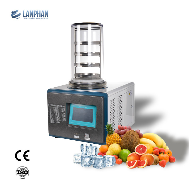 0.1m2 3-4kg มินิแล็บ Freeze Dryer Lyophilizer เครื่องแห้ง Freeze กับปั๊มแอกูมิ