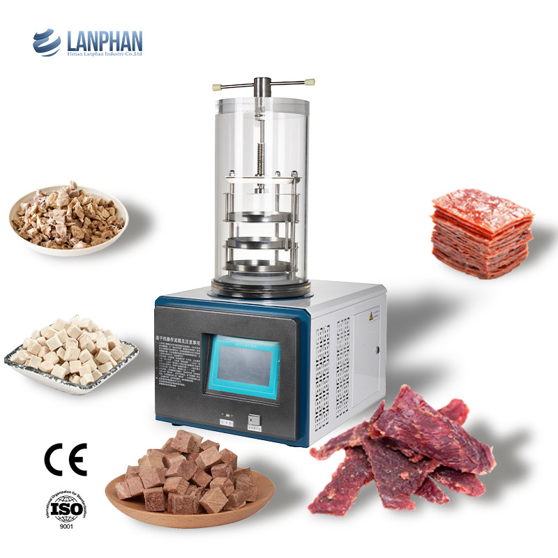0.1m2 3-4kg มินิแล็บ Freeze Dryer Lyophilizer เครื่องแห้ง Freeze กับปั๊มแอกูมิ