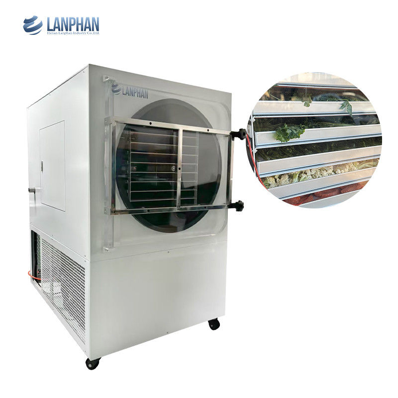 อุตสาหกรรม 60-70กิโลกรัม 18 ตู้ 5m2 เครื่องแห้งอาหารแบบแช่แข็งสําหรับผลไม้ ผัก กาแฟ นม ไข่
