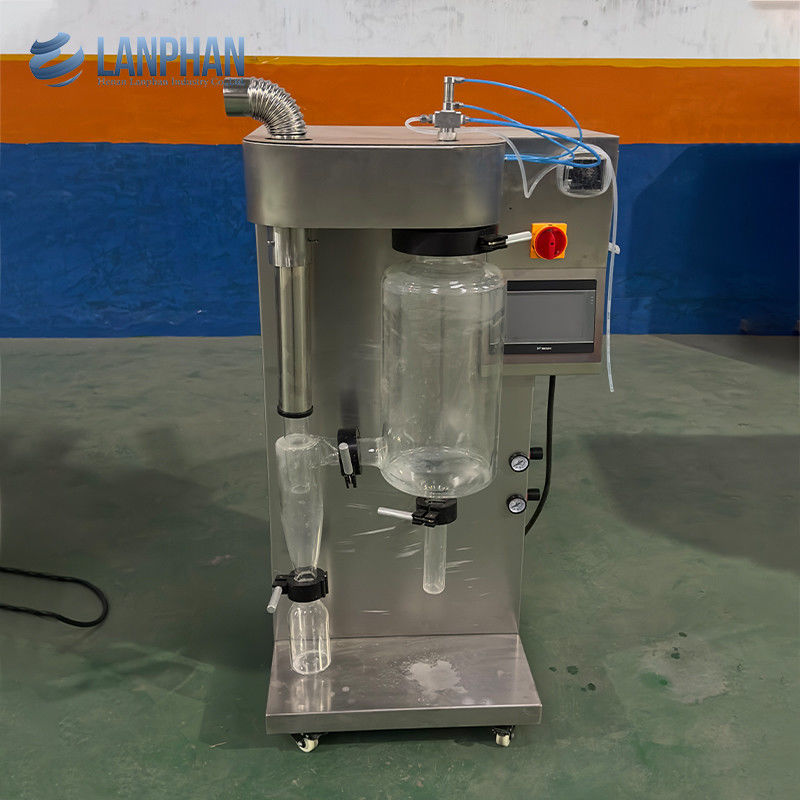 1500ml/H ~ 2000ml/H เครื่องเป่าเครื่องแห้งห้องปฏิบัติการกระจกสําหรับทอด นม กาแฟ ไข่ขาว Whey