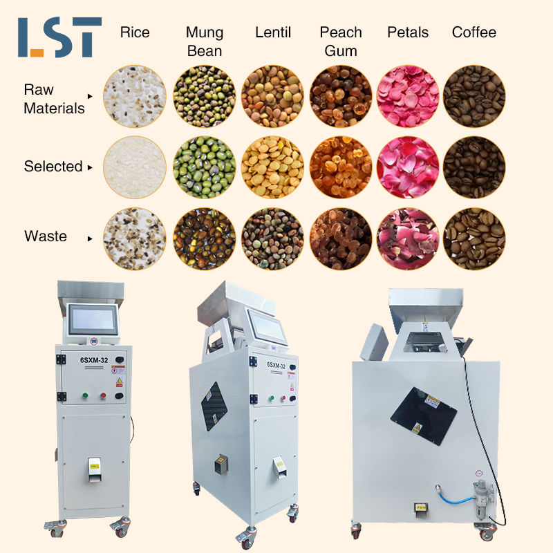 Rice Color Sorter Machine Coffee Beans Rice Garin Color Wheat  Automatic Sorting Machine