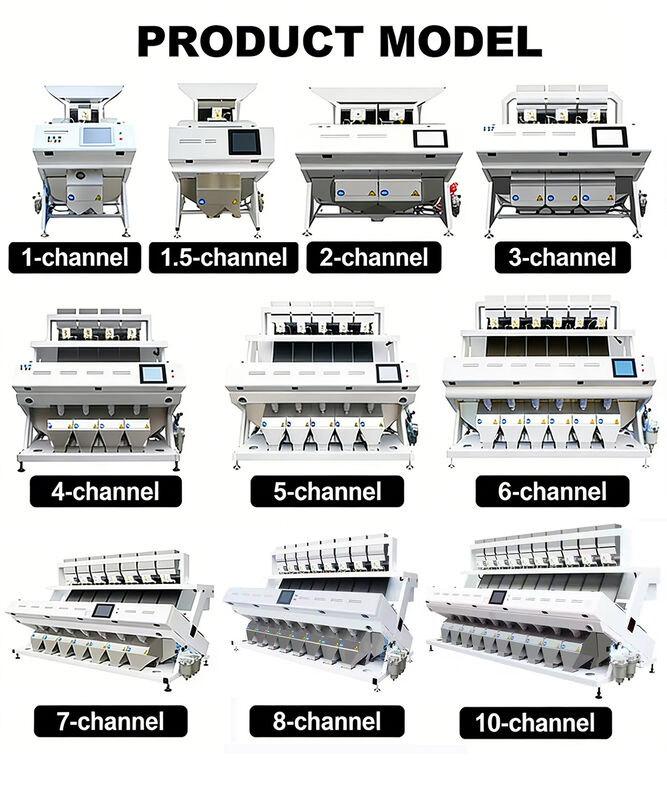 เครื่องคัดแยกสีแบบรางเดี่ยวสำหรับการคัดแยกหนอนนก เครื่องคัดแยกข้าวด้วยแสง เครื่องคัดแยกข้าว