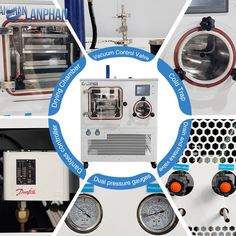 8 กิโลกรัม/ชุด Lyophilization อุตสาหกรรมแล็บ เครื่องแห้งแข็ง ยา, ผลิตภัณฑ์จุลินทรีย์
