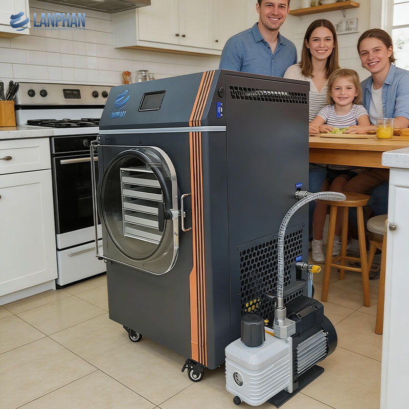 เครื่องอบแห้งแบบเยือกแข็งขนาดเล็กอัจฉริยะพร้อมปั๊มสุญญากาศ เครื่องไลโอฟิไลเซอร์ประหยัดพลังงานสำหรับใช้ในบ้าน