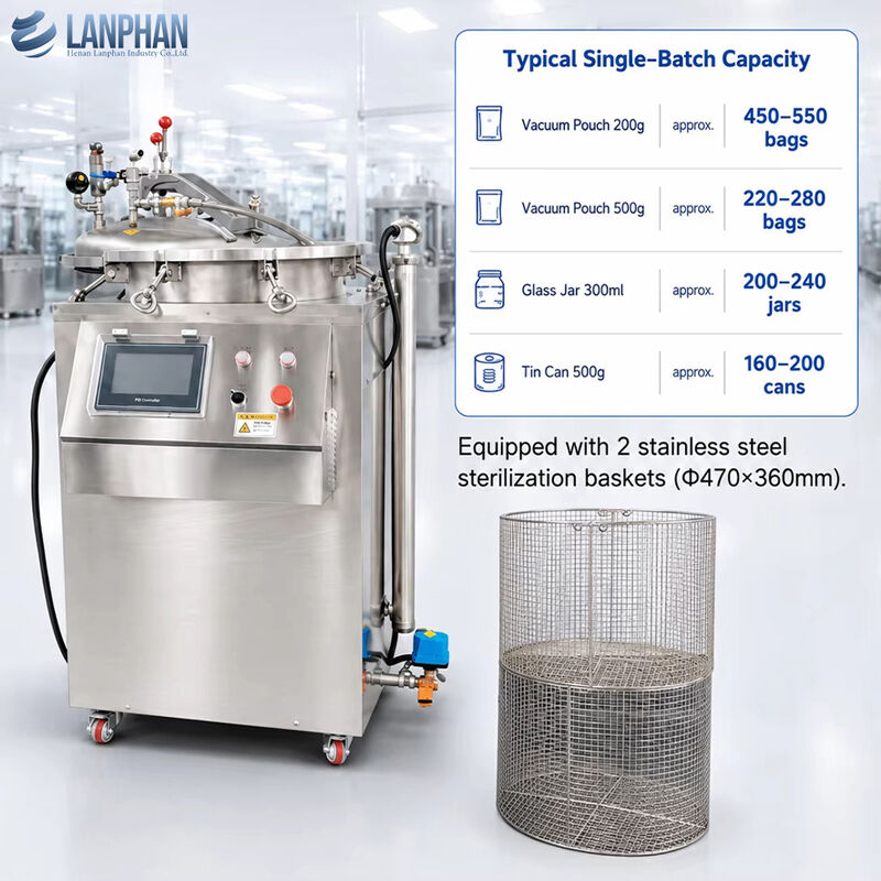 เครื่องปิดผนึกอาหารขนาดเล็ก 75/100/150 ลิตร เครื่องปิดผนึกอาหาร เครื่องนึ่งฆ่าเชื้อแบบปิดผนึก