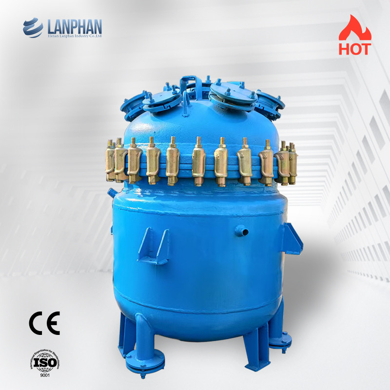 300L Lab Glass Enamel Reactor การเชื่อมอัตโนมัติเครื่องปฏิกรณ์แบบเรียงรายด้วยแก้วอุณหภูมิสูง