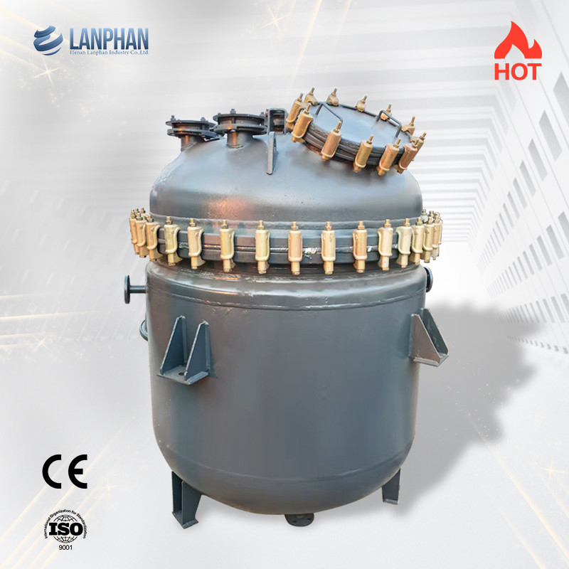 300L Lab Glass Enamel Reactor การเชื่อมอัตโนมัติเครื่องปฏิกรณ์แบบเรียงรายด้วยแก้วอุณหภูมิสูง