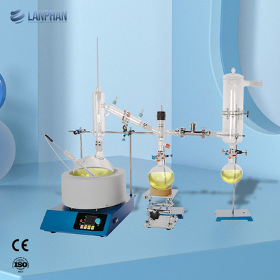 5Ltr Lab อุปกรณ์กลั่นแบบสั้นทางโมเลกุลฟิล์มเช็ดโมเลกุล