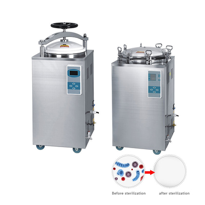 เครื่องนึ่งฆ่าเชื้อในโรงพยาบาลอาหาร Autoclave แนวตั้งแรงดันสูง 0.22MPa