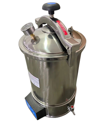 เครื่องนึ่งฆ่าเชื้อด้วยไอน้ำแรงดันสูง Autoclave Medical Stainless Steel 18L Automatic Portable