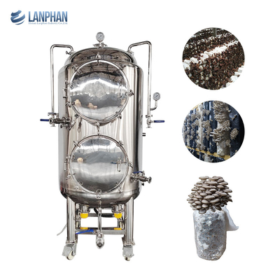 330L อุตสาหกรรม Steam Autoclave กระเป๋าเห็ดกระป๋องระบายเชื้อเพลิง 9KW