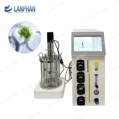 5l สัตว์ โครงสร้างเซลล์ Bioreactor Autoclavable แก้ว Bioreactor Microbial Fermenter