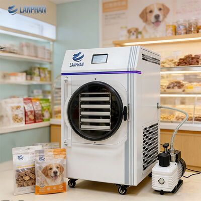 เครื่องอบแห้งแบบแช่แข็งสุญญากาศสำหรับใช้ในบ้าน เครื่องทำแห้งแบบแช่แข็ง Lyophilizer สำหรับ 6 กก.