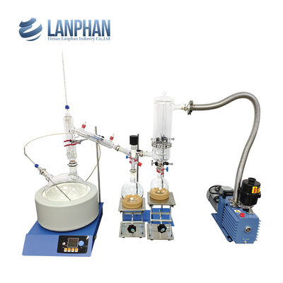 5Ltr Lab Short Path Distillation Machine น้ำมันหอมระเหยแก้วสูญญากาศ